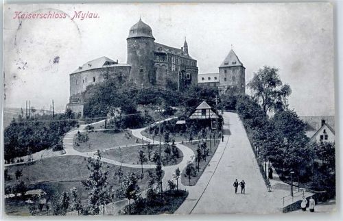 08499 O9803 Mylau Gebrauchsspuren Kaiserschloß