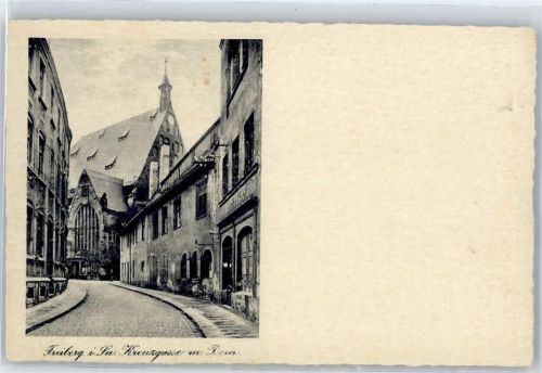 09599 O9200 Freiberg , Sachs - Ortsansicht, Kreuzgasse, Dom