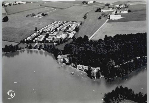 84529 W8261 Tittmoning - Fliegeraufnahme, Ortsansicht, Campingplatz Seebauer