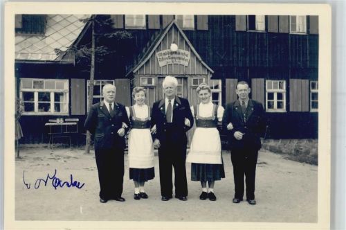 Altenberg Foto-Aufnahme vor der Waldschänke Altes Raupennest