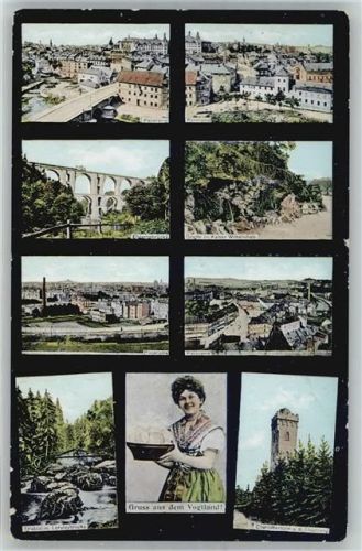 Plauen Mikroskop-Postkarte