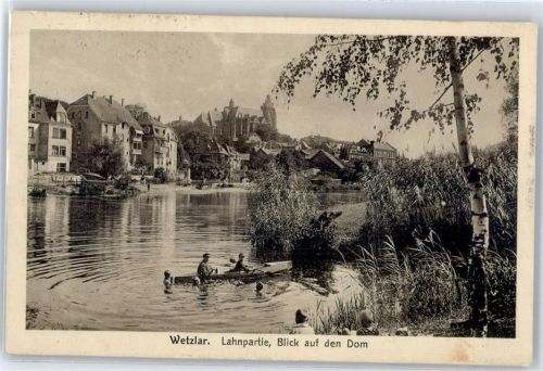 35576 W6330 Wetzlar - Lahnpartie, Blick zum Dom
