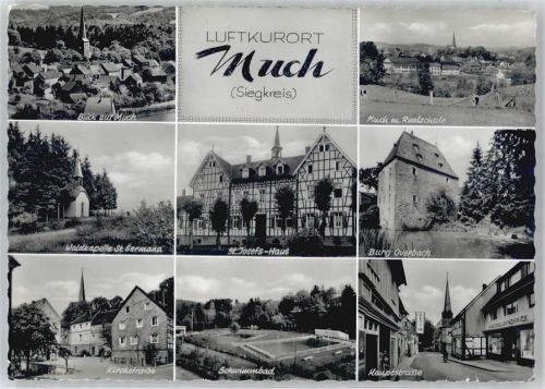 Much Realschule, Waldkapelle St. Germana, St. Josefs-Haus, Burg Overbach, Kirchstraße, Schwimmbad, Hauptstraße