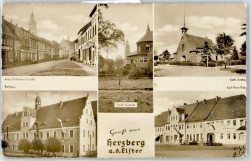 Herzberg Rathaus, kath. Kirche, Städt. Kurbad