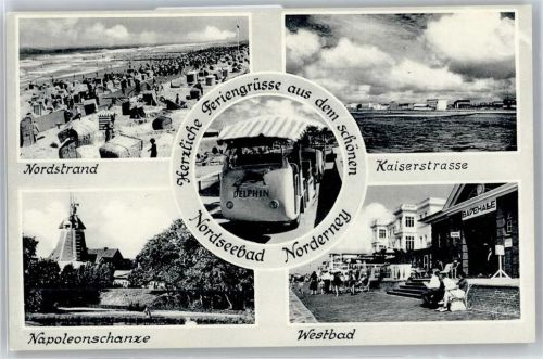Norderney Nordstrand, Kaiserstraße, Westbad, Napoleonschanze