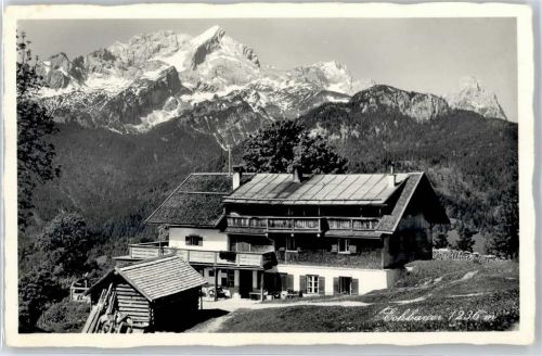 Garmisch-Partenkirchen Echbayer, Blick auf Alpspitze, Zugspitze, Waxenstein