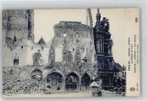 Arras zerstörte Gebäude, WK I 1914-1915