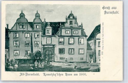 Darmstadt Haus um 1800 Brunnen