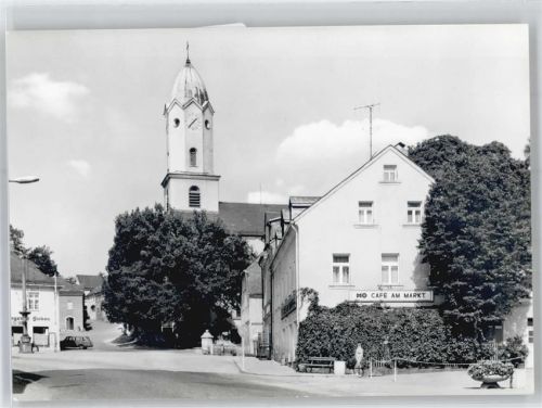 08648 O9932 Bad Brambach - karl-Liebknecht-Platz, Cafe am Markt
