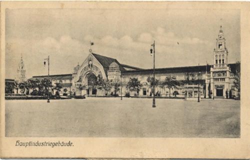 Nürnberg Leporello, Hauptindustriegebäude, Bayer. Jubiläums-Landes- Ausstellung, Albumkarte