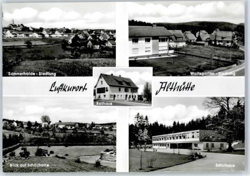 71549 W7154 Althütte , Württ - Rathaus Schule Sommerhalde