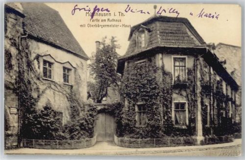 Mühlhausen Partie am Rathaus mit Oberbürgermeister-Haus