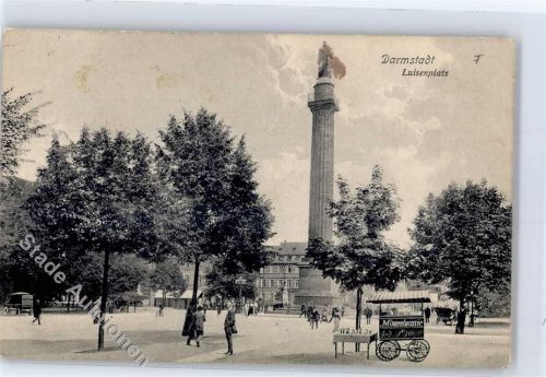 Darmstadt 1914 Luisenplatz Ludwigssäule