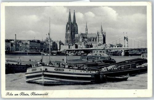Köln Stadt Rheinansicht