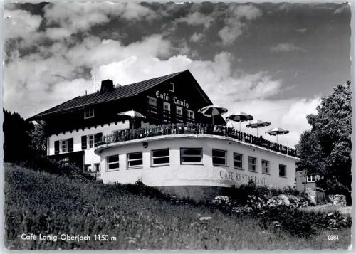 Oberjoch 1959 Cafe Lanig Terrasse