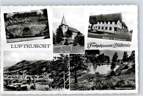 Frohnhausen Rathaus ev. Kirche Sauerbrunnen Schwimmbad