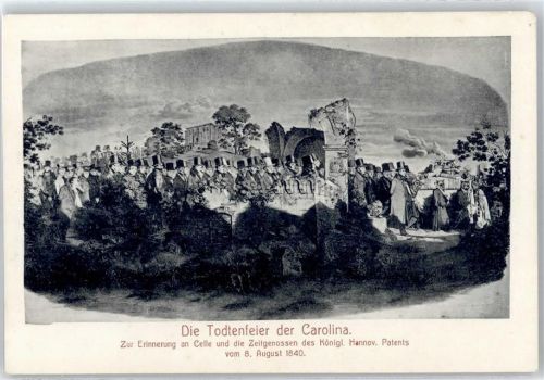 Celle Die Todtenfeier der Carolina 1840