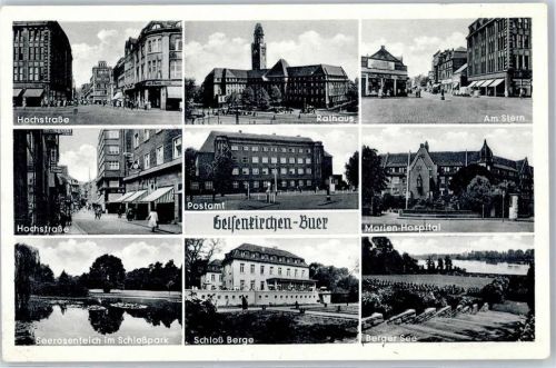 Buer Rathaus Schloss Berge Hochstrasse Marien-Hospital Postamt