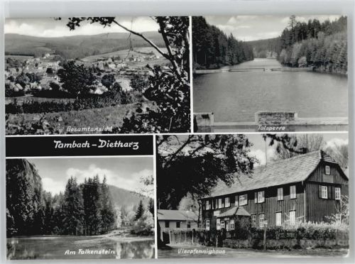 Tambach-Dietharz Gesamtansicht, Talsperre, am Falkenstein, Vierpfennighaus