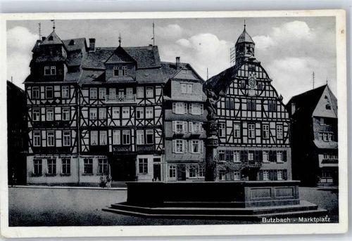 Butzbach 1934 Marktplatz Fachwerk
