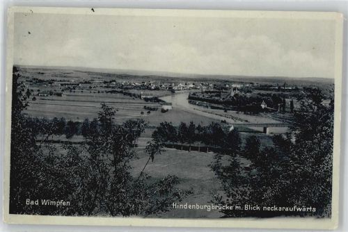 Bad Wimpfen Hindenburgbrücke Blick neckaraufwärts
