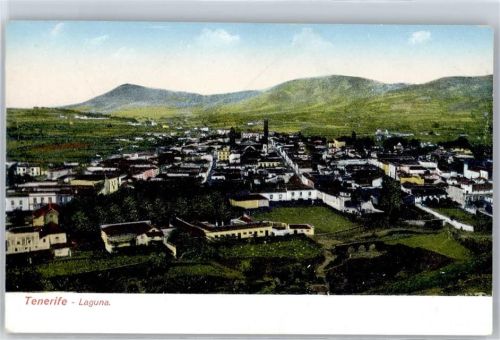 San Cristóbal de La Laguna Künstlerkarte Vogelschau