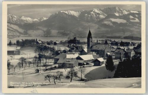 Blaichach Kirche, Rauhorn, Kugelhorn, Breitenberg, Rotspitze, Daumen