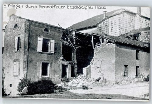 Avricourt Durch Granatfeuer beschädigtes Haus