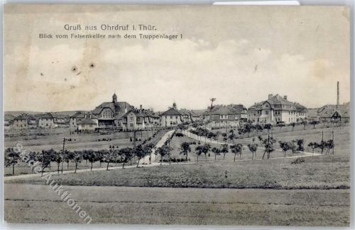 Ohrdruf Blick vom Felsenkeller nach dem Truppenlager