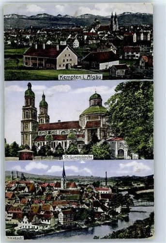 Kempten Sankt Loreznkirche, Altstadt, Teilansicht