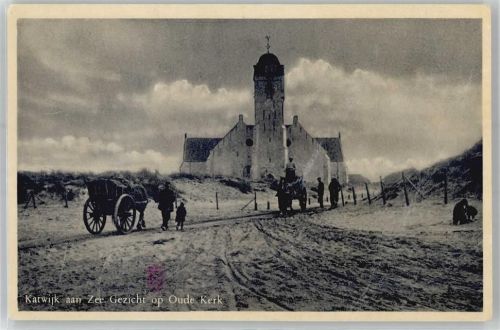 Katwijk Gezicht op Oude Kerk