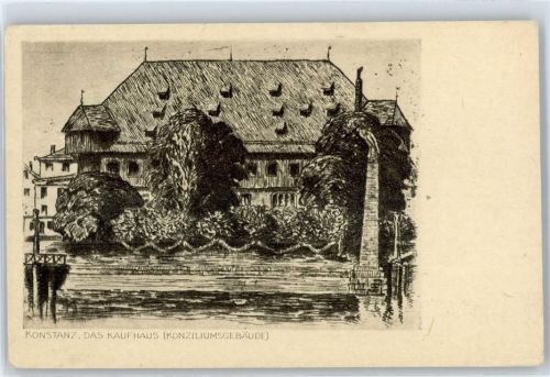 Konstanz Das Kaufhaus, Konziliumsgebäude, Künstler-Karte