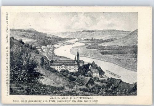 Zell Nach einer Zeichnung von Fritz Bamberger 1850