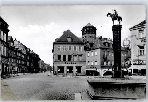 Bayreuth Sternplatz mit Reiternrunnen