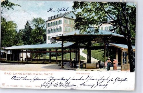 Bad Schwalbach 1907 Weinbrunnen Hotel Stadt Mainz Bad Langenschwalbach