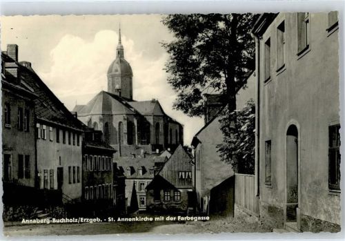 Annaberg-Buchholz 1966 St. Annenkirche Farbegasse