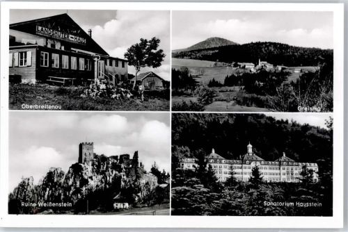 Deggendorf Ruine Weissenstein Sanatorium Hausstein Greising Oberbreitenau