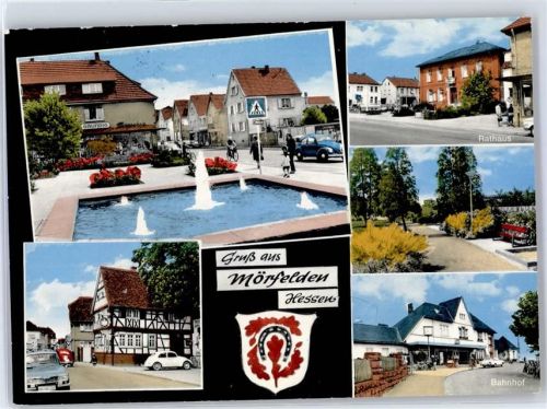 Mörfelden Brunnen Rathaus Bahnhof