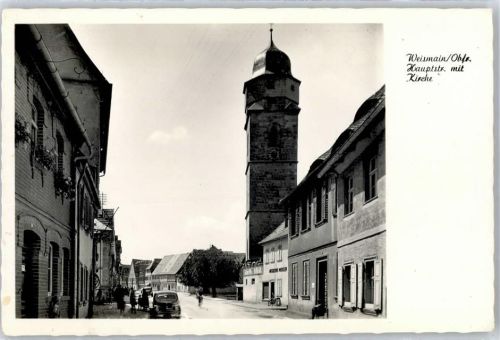 96260 W8628 Weismain - Hauptstrasse mit Kirche