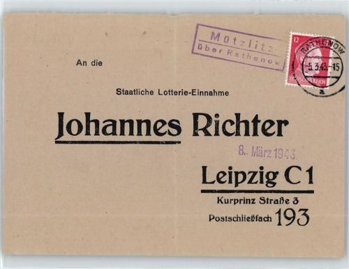 14712 O1830 Rathenow - Landpoststempel Mützlitz