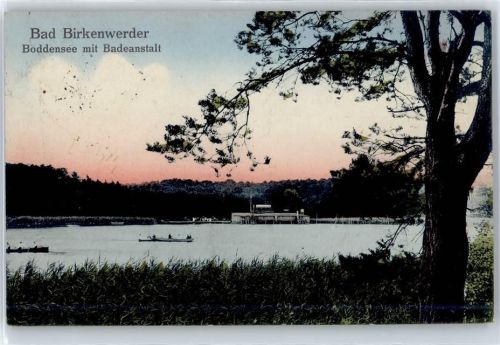 Birkenwerder Boddensee mit Badeanstalt
