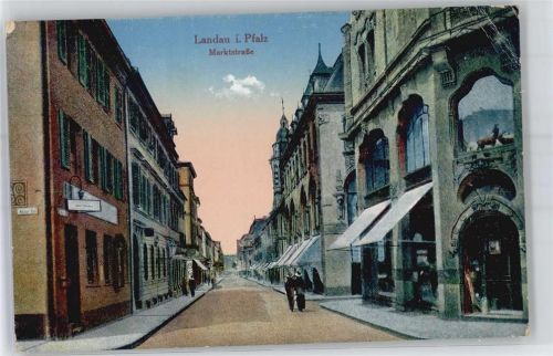 76829 W6740 Landau in der Pfalz Künstlerkarte Marktstraße