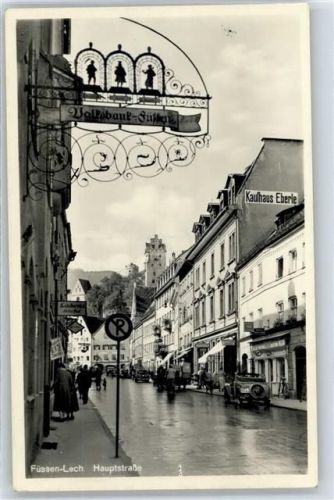 Füssen Hauptstrasse Hinweis Volksbank Kaufhaus Eberle