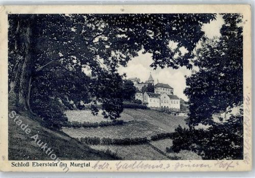Gernsbach 1927 Schloss Eberstein Bahnpost Karlsruhe-? ZUG 1236