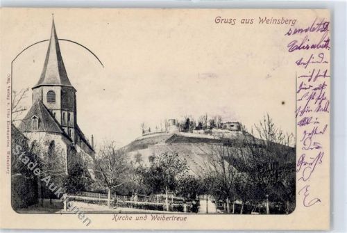 Weinsberg 1902 Kirche Weibertreu