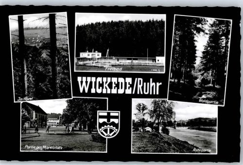 Wickede Im Hövel Schwimmbad Freibad Waldpartie Marktplatz Wappen Ruhrpartie