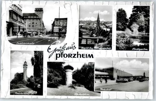 Pforzheim Industriehaus Stadtgarten Wasserturm Bahnhof Nagold