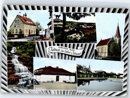 Oberdielbach Kirche Rathaus Wolfsschlucht