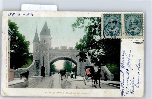 Quebec 1904 Pferdekutsche Gate Grand Allee
