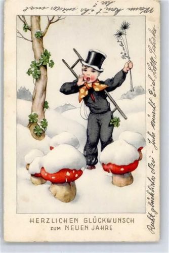 WK II Pilz Kleeblatt Neujahr
